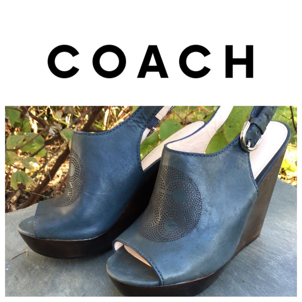 COACH Peep Toe Wedge